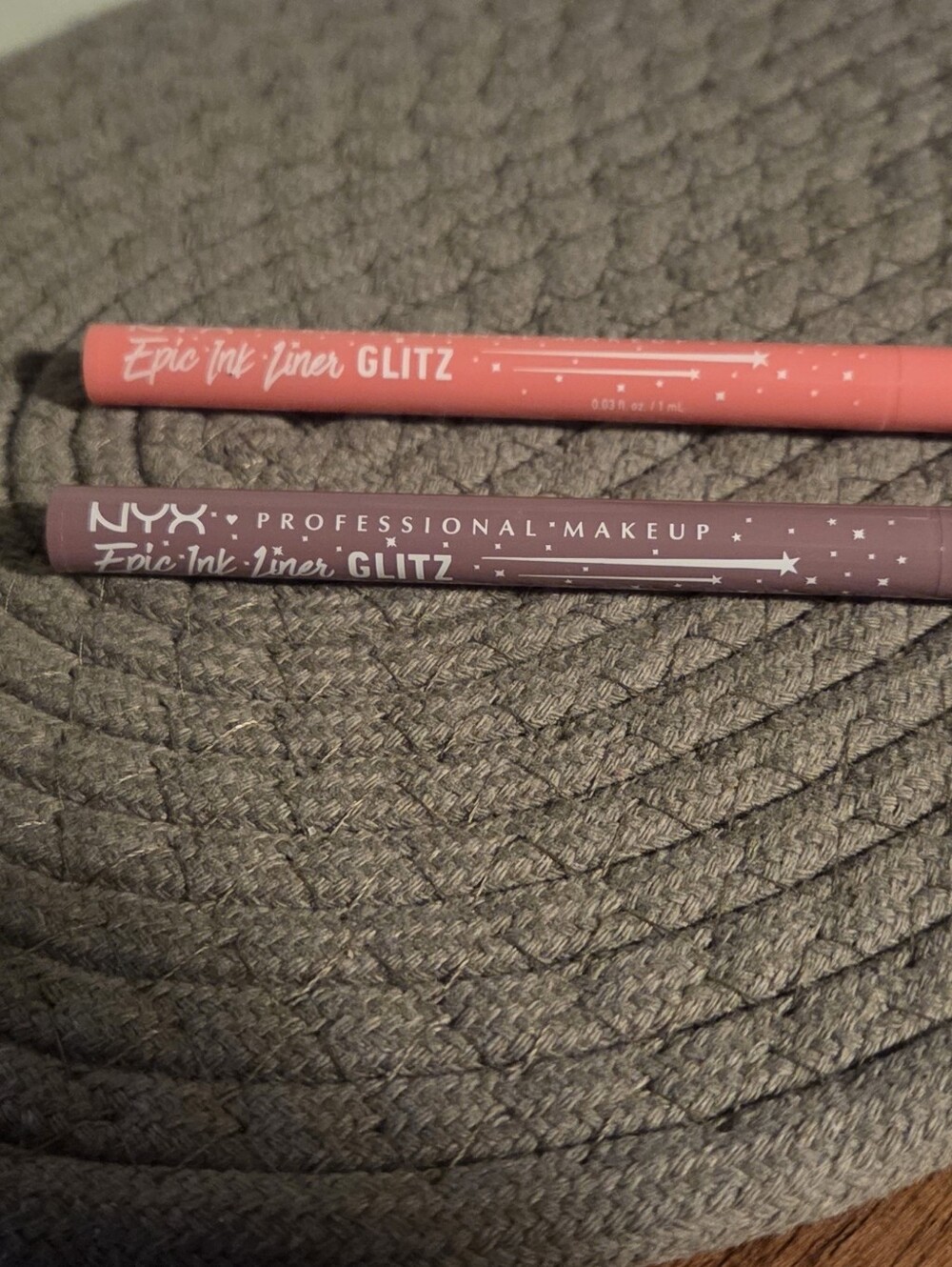 NYX DOUBLE SET Bling Eye Liner Pencil - Coral Pink/ Lavender